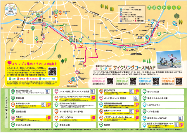 重信川サイクリングロード 「ゆるっとスマホラリー2024」開催中！