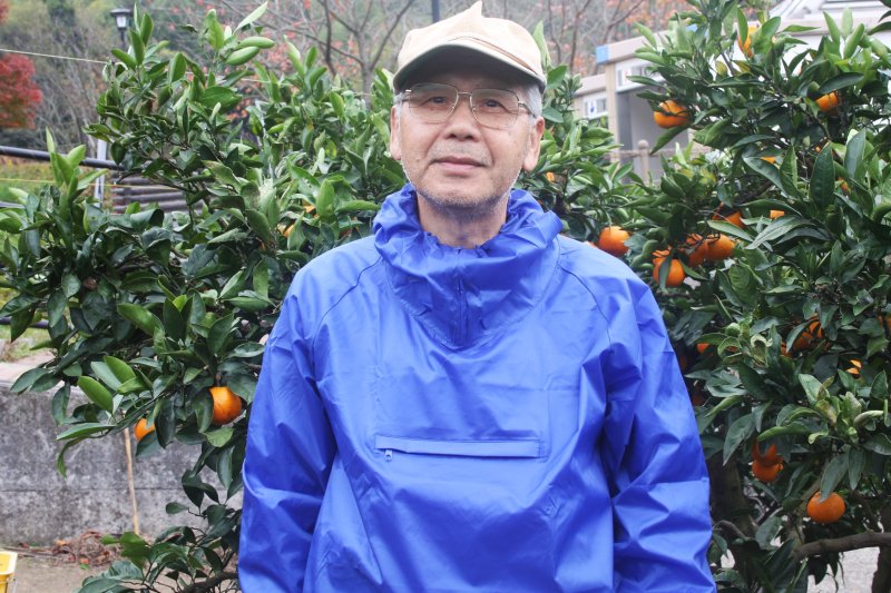 瀬戸内海を眺めることができる農園は、長年みかん作りをしている生産者が管理しており、ここで育つみかんには自信を持つ。