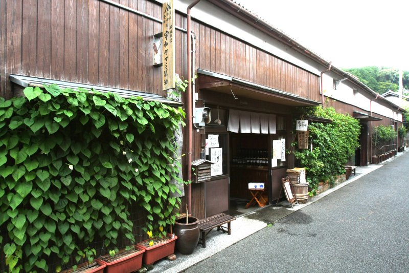 外壁沿いには桜や朝顔など、四季の草花が植えられ、街並みを散策する人たちの目を楽しませている。