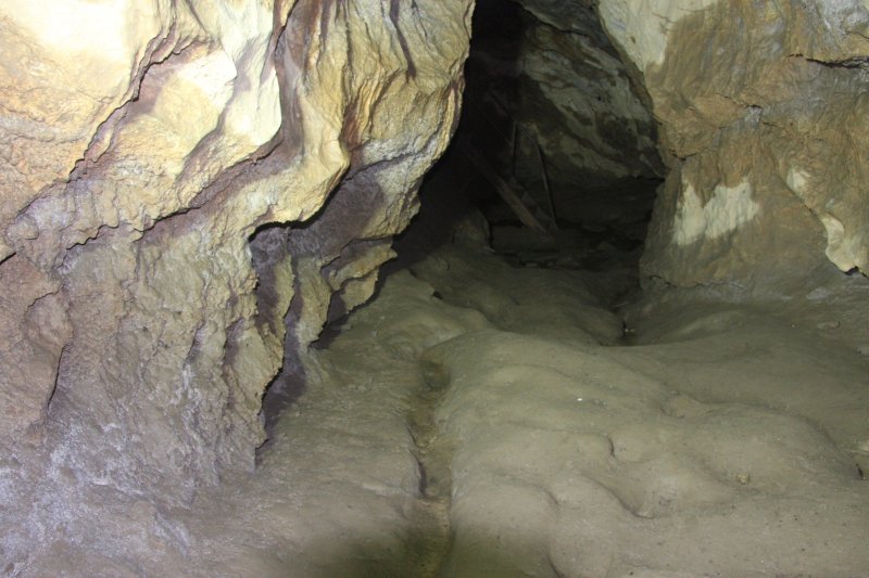 長年にわたり水の浸食によって形成された奇岩が前後左右に迫る洞内。
