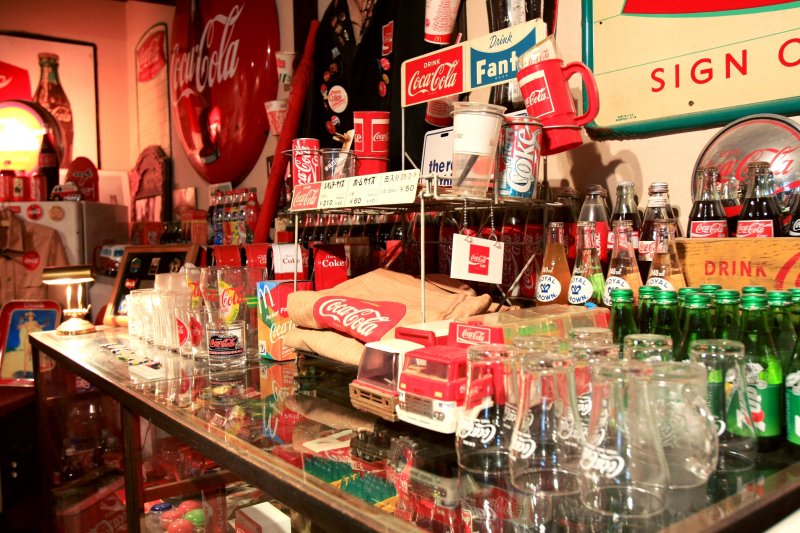 「Cokeコーナー」のコレクションは、全て一人で地元の人がコレクションした物。