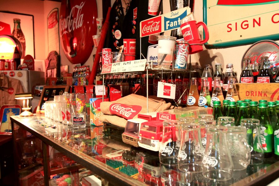 「Cokeコーナー」のコレクションは、全て一人で地元の人がコレクションした物。
