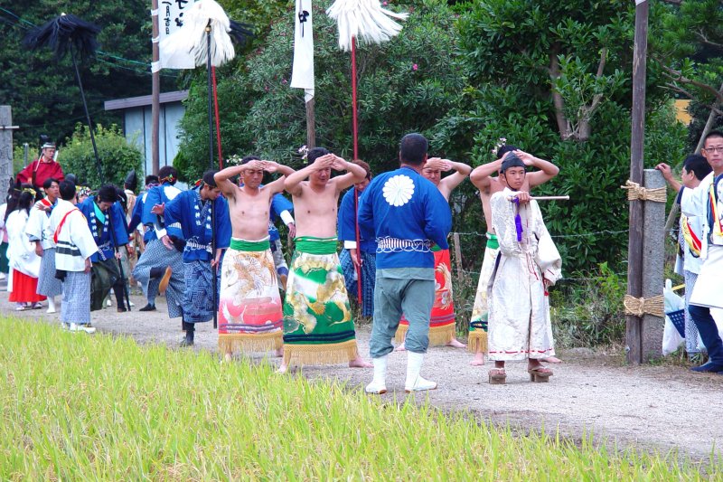 毎年10月に執り行われる練り行事は、250年以上続けられてきた伝統行事で、古式にのっとって行われる。