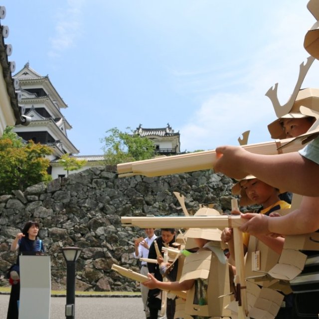 輪ゴム火縄銃体験