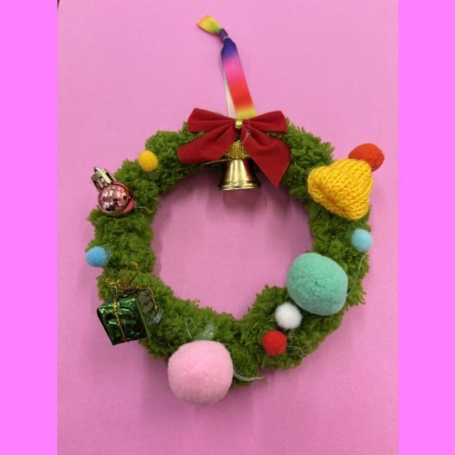 愛媛県総合科学博物館 クリスマスワークショップ「もこもこクリスマスリース」