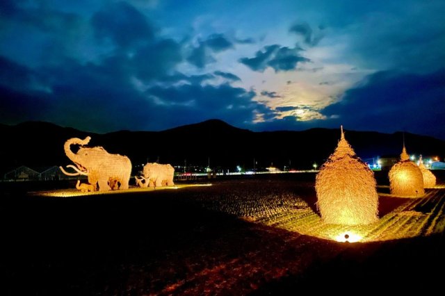 【2025】わらマンモスライトアップ・わらぐろイルミネーション