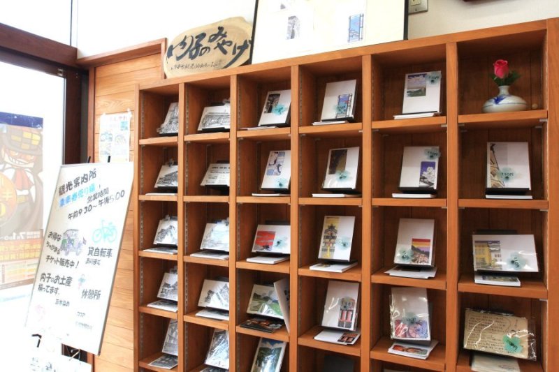 内子駅構内には、今では見ることもができなくなってしまったSLが展示されている。