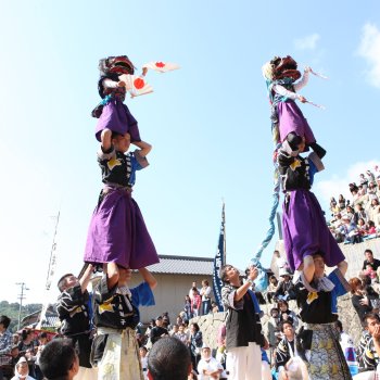 お供馬の走り込み（菊間祭）