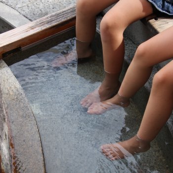 放生園　足湯2