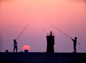 双海の夕日