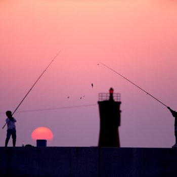 双海の夕日