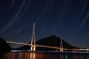 多々羅大橋&星の軌跡 